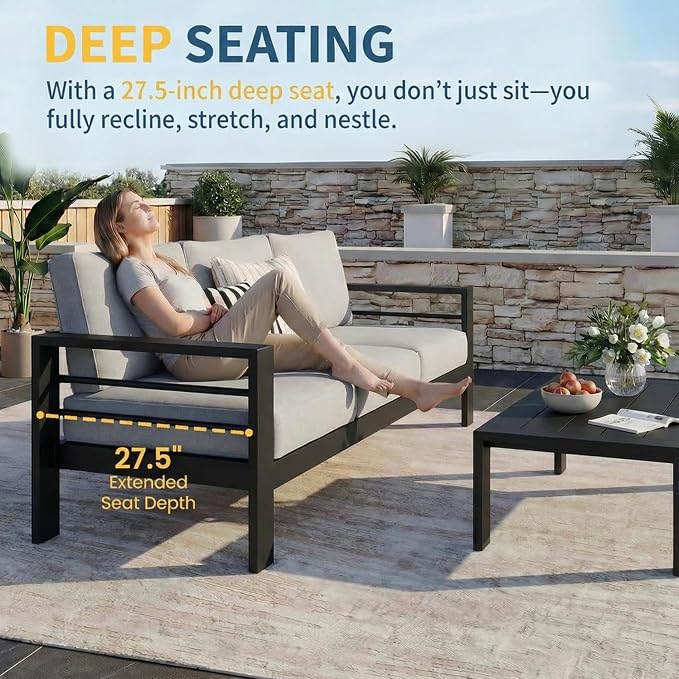 Solaste Aluminum Patio Furniture Set - Image 4