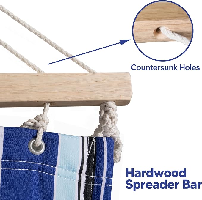 SUNCREAT Hammocks Quilted Fabric Hammock, Double Hammock - Image 5