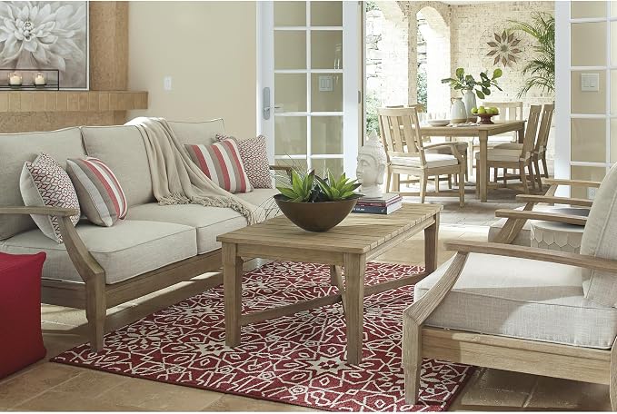 Signature Design by Ashley Clare View Outdoor Patio Sofa, 4 Throw Pillows - Image 6