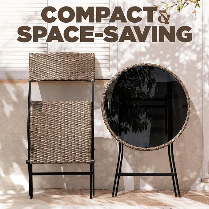 Idzo Metal Wicker Bistro Set - Image 4