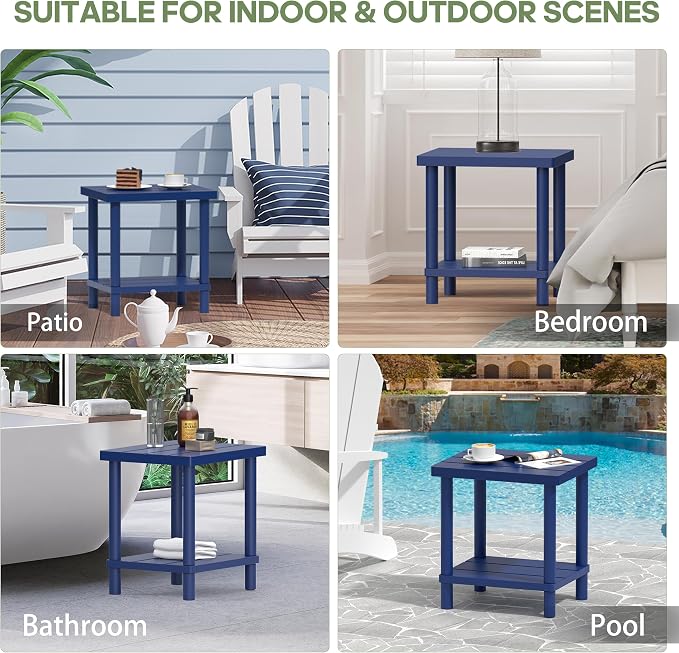 Outdoor Side Table, 2-Tier Small Outdoor Table - Image 6