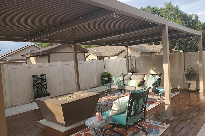 PURPLE LEAF Louvered Pergola 12' × 24' Outdoor Hardtop Gazebo Adjustable - Image 2