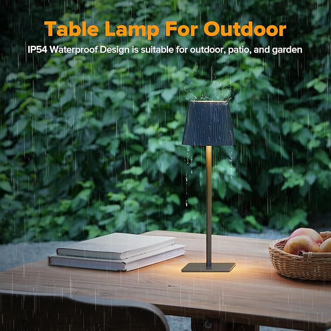 LUTEC 4 Pack Cordless Table Lamp, 6000mAh Rechargeable Battery Operated Desk - Image 5