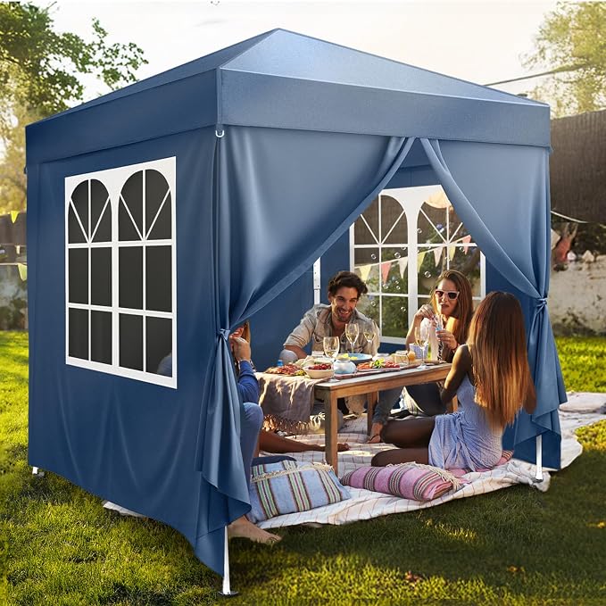 VINGLI Pop Up Canopy Tent with Sidewalls, Outdoor Gazebo Canopy Tent, Patio - Image 7