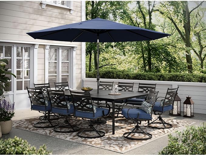 Hanover Montclair 11-Piece Outdoor Dining Set, All-Weather Outdoor Patio Dining - Image 3