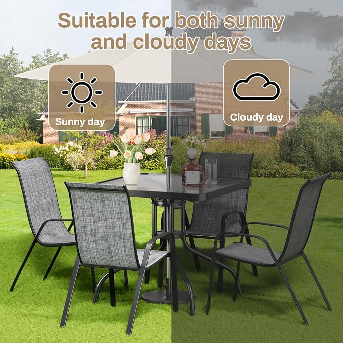 TLSUNNY Patio Dining Set 5 Pieces, All Weather Outdoor Furniture W/30"X 30" - Image 8