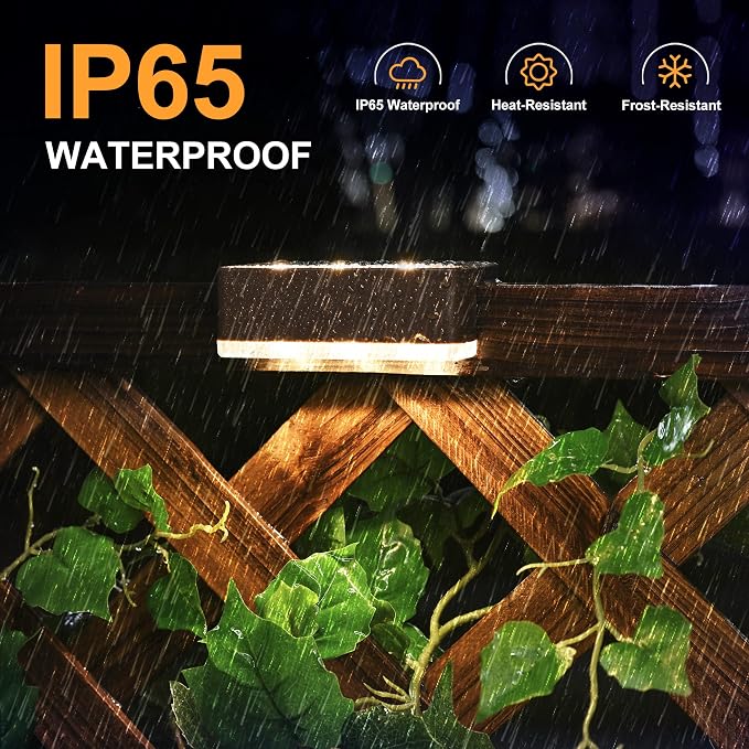 SOLPEX Solar Fence Lights, 6 LEDs Solar Lights Outdoor Waterproof Solar Powered - Image 8