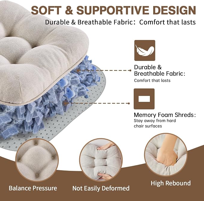 BETU Chair Cushions for Dining Chairs Set of 4, 3.5" Thick Kitchen Table Chair - Image 6