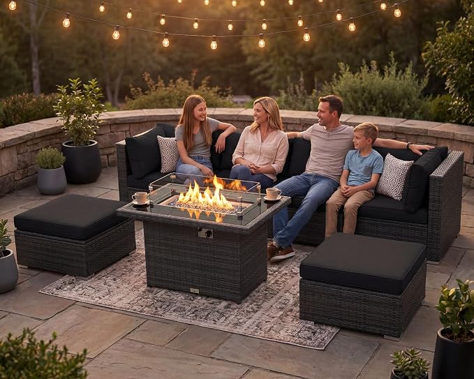 NICESOUL 7 Piece Outdoor Patio Sectional Furniture Set - Image 3