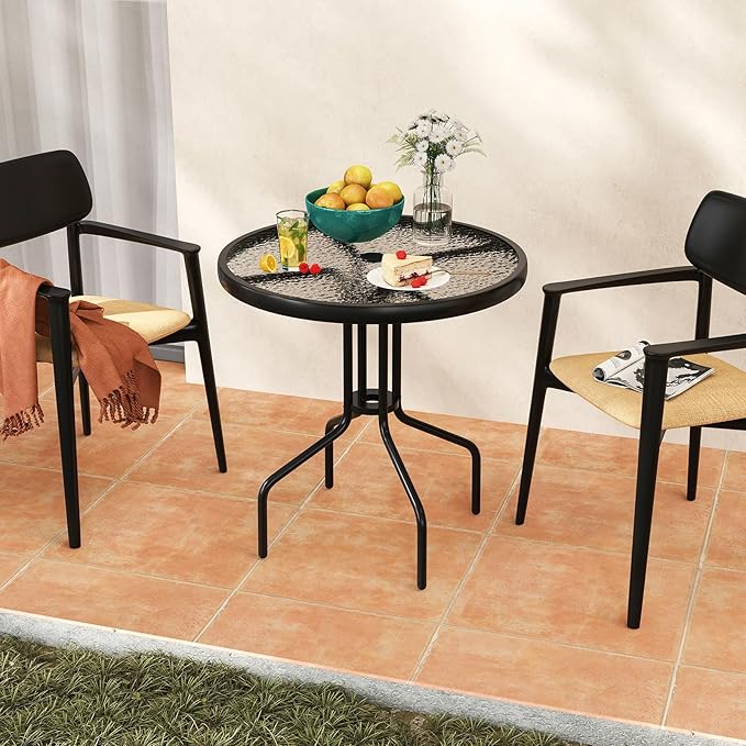 Tangkula 27.5 Inch Round Outdoor Dining Table - Image 5