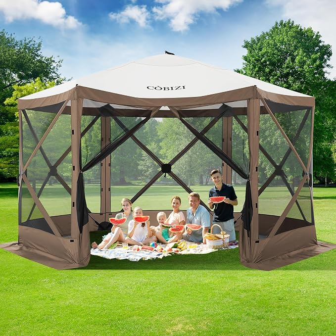 COBIZI 12x12 FT Pop Up Canopy Shelter Tent, Large Gazebos On Clearance - Image 2