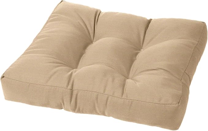 Cushion Source Tufted Ottoman Cushions, Sunbrella Sand by CushionSource