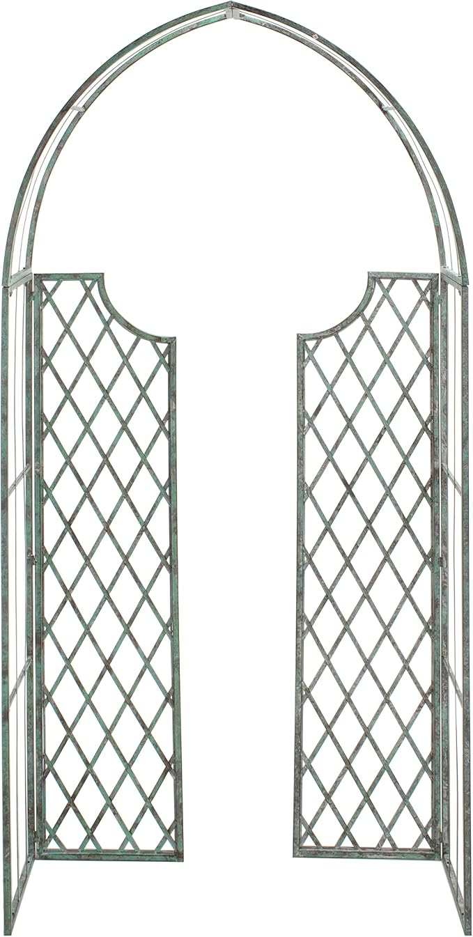 SAFAVIEH Outdoor Patio Furniture Collection – Jaida Antique Dark Green Iron - Image 4