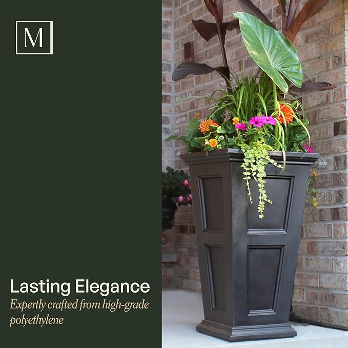 Mayne Fairfield 28-Inch Tall Planter, Weather-Resistant Planter - Image 3