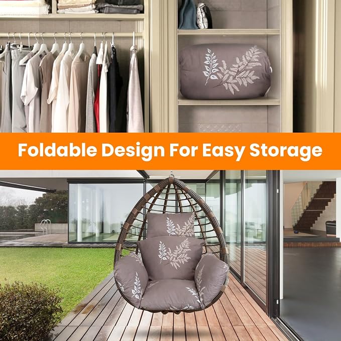 Egg Chair Cushion, Hanging Basket Hammock Seat Cushion, Thick Soft Egg Swing - Image 5