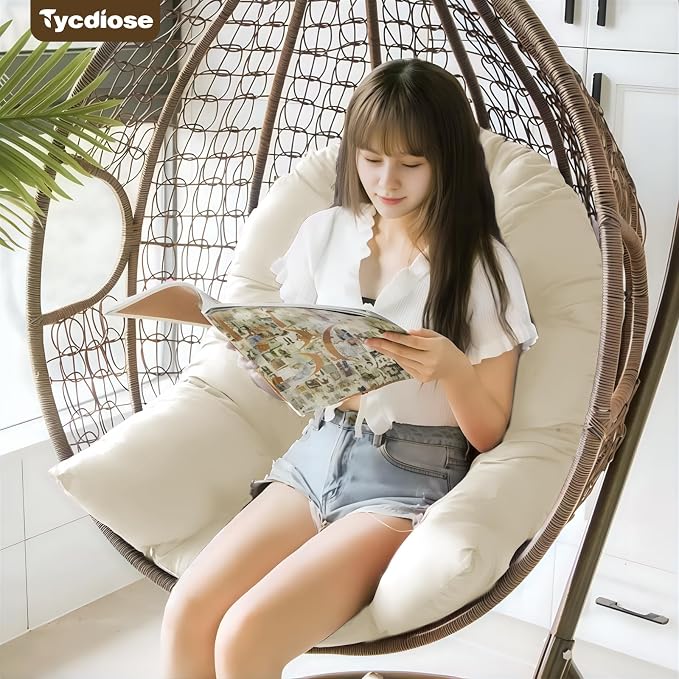 Egg Chair Cushion Replacement, Waterproof Outdoor Hanging Egg Chair Cushion - Image 2