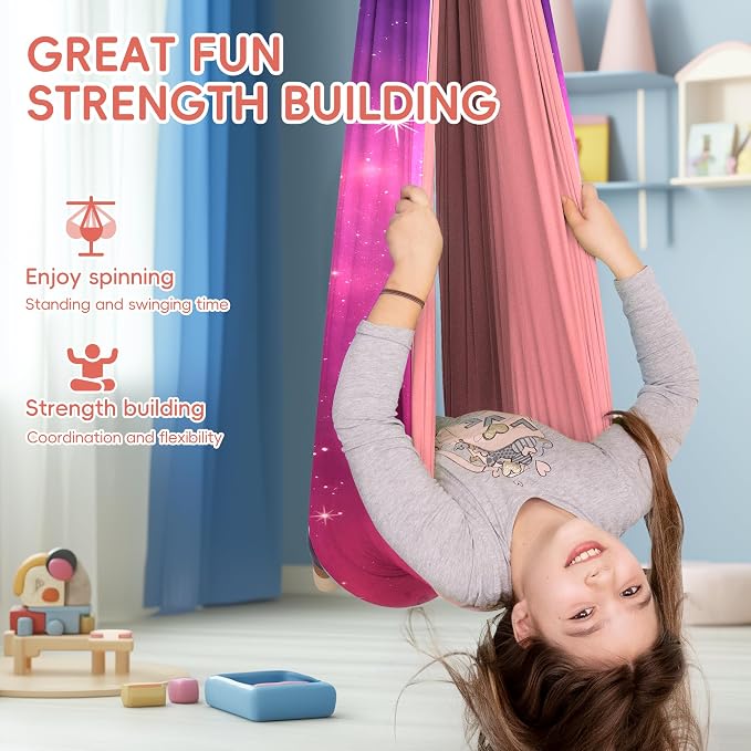 OUTREE Sensory Swing for Kids, Double Layer Therapy Hammock, Indoor Swing - Image 2