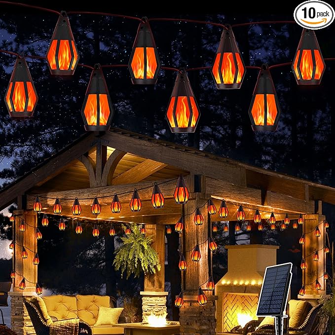 Solar String Lights for Outside, 21Ft Solar Gazebo Lights by Jnaurb