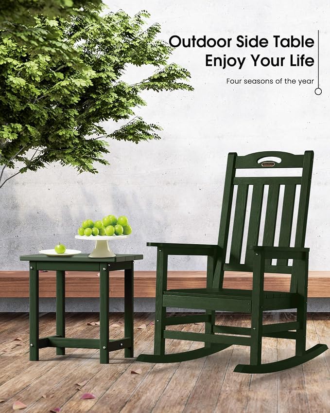 Outdoor Side Table, HDPE Small Outdoor Table, Adirondack Side Tables, Outside - Image 3