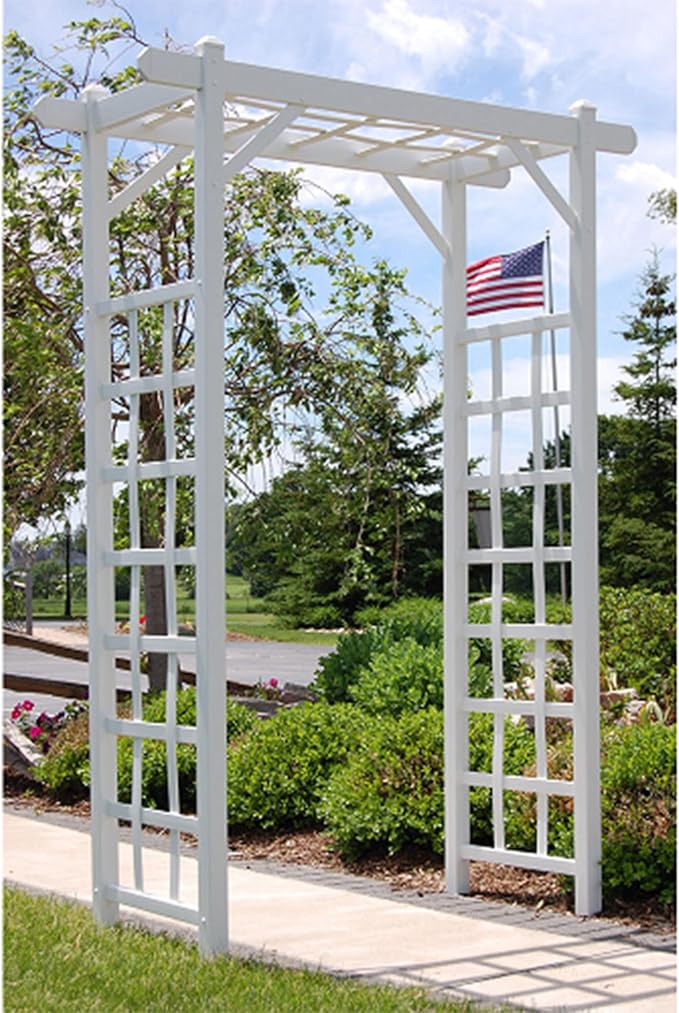 Dura-Trel Elmwood Arbor, Vinyl Garden Archway - Image 6