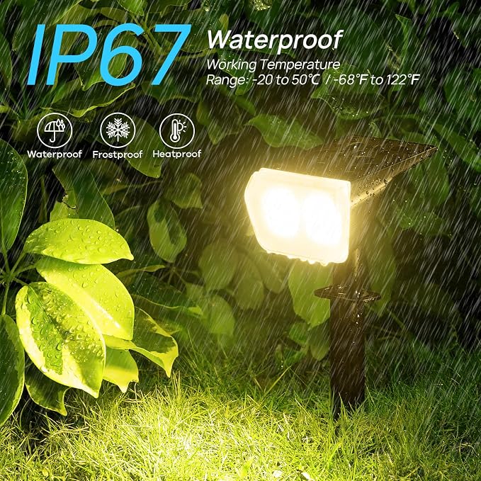 Consciot Solar Spot Lights Outdoor Waterproof, 24 LED Dusk-to-Dawn Solar - Image 6