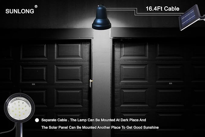 SUNLONG Solar Spotlights Outdoor Waterproof Bright Solar Wall Light Led - Image 9