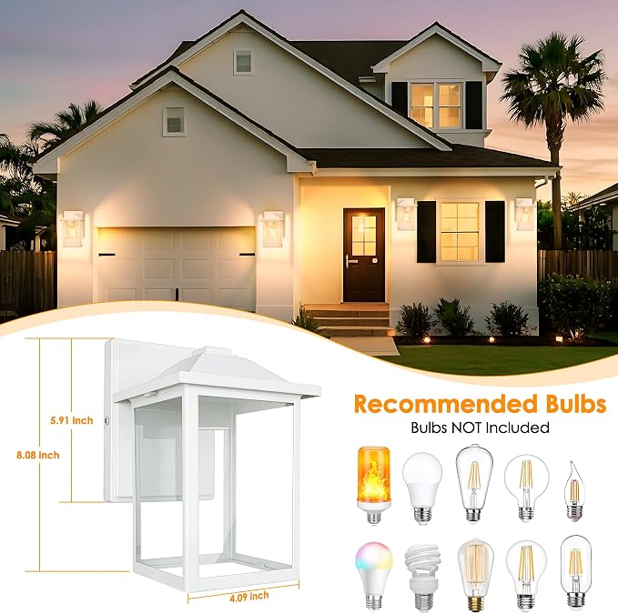 Outdoor Wall Lantern, Exterior Waterproof Wall Sconce Light Fixture, Anti-Rust - Image 2