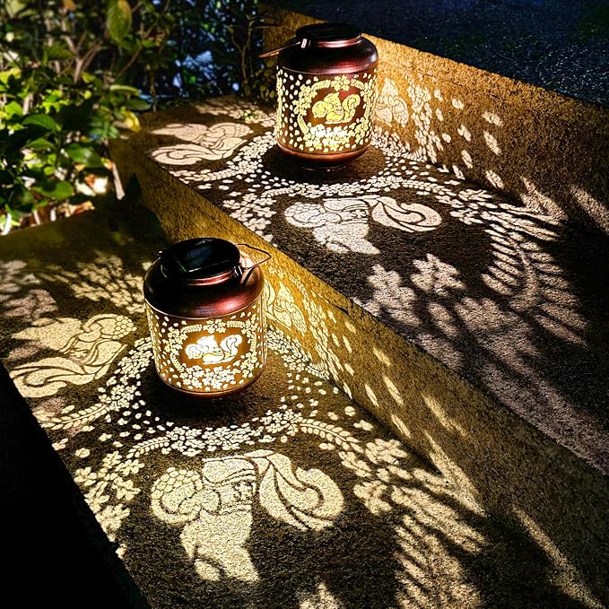Squirrel Solar Lanterns Outdoor Waterproof Hanging Solar Lights Squirrel Gifts - Image 3
