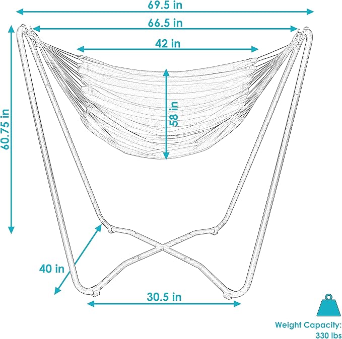 Sunnydaze Hanging Hammock Chair - Image 2