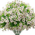 Artificial Fake Flowers for Outdoor Spring Decoration, 16 Bundles Faux Silk by Grunyia