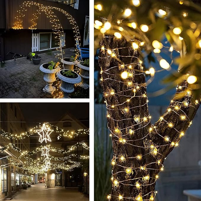 4-Pack Solar String Lights for Outside, Total 400LED Solar Fairy Lights - Image 7