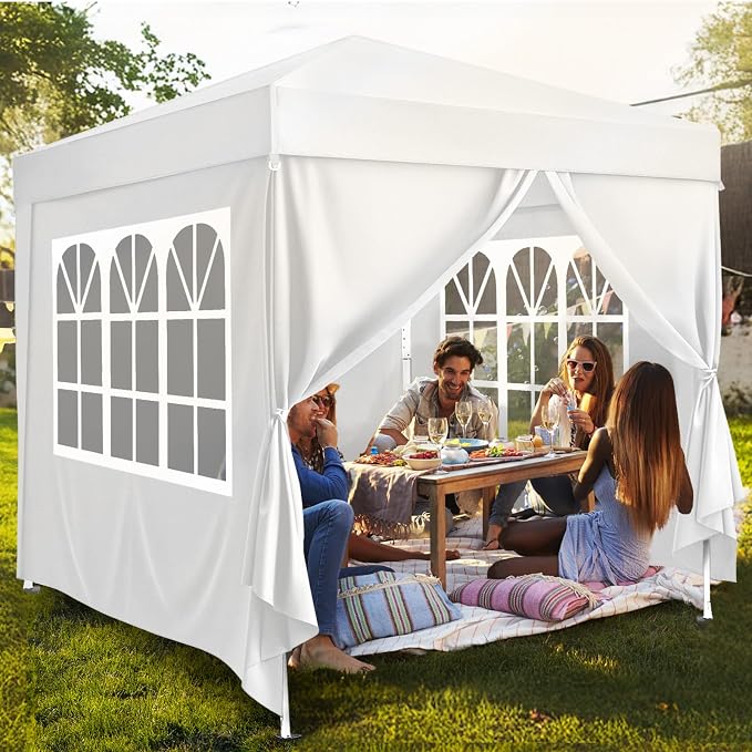 VINGLI Pop Up Canopy Tent with Sidewalls, Outdoor Gazebo Canopy Tent, Patio - Image 7