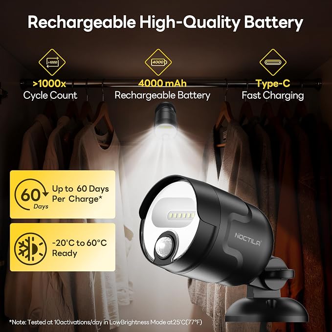 Rechargeable Battery Operated Motion Sensor Light, 4000mAh Battery Powered - Image 5
