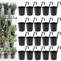 20 Pack 4 Inch Railing Hanging Planter, Metal Hanging Flower Pots, Metal by Unknown