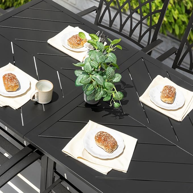 NUU GARDEN 6-Person Outdoor Dining Table, All Weather Patio Table - Image 9