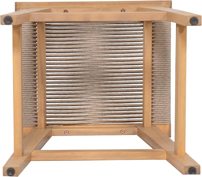Christopher Knight Home Lily Set of 2 Patio Barstool, Acacia Wood & Woven Rope - Image 12