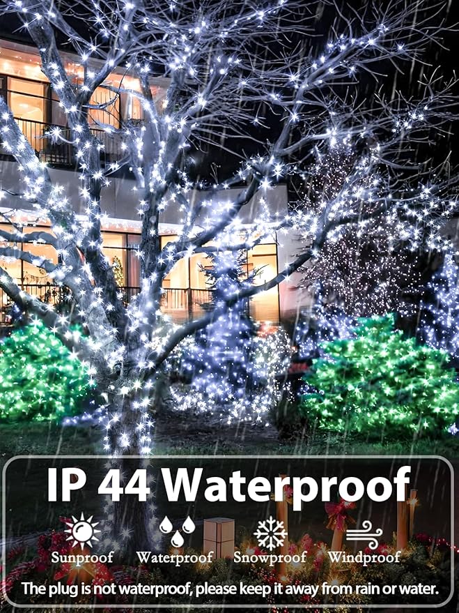 Upgraded 165FT 500 LED Christmas Outdoor Decoration Lights & Indoor, Memory - Image 4