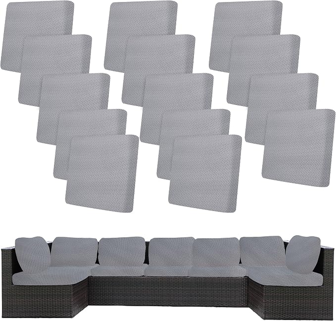14Pcs Stretch Patio Cushion Covers, Outdoor Couch Covers Replacement, Outdoor by BIETYONE