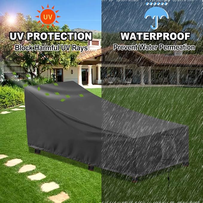 OutdoorLines Outdoor Waterproof Patio Chaise Lounge Chair Cover - Image 6