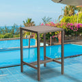 Outdoor Bar Table Patio Bar Height Bistro Table 39" Tall Outdoor High Top by PatioNovagarden