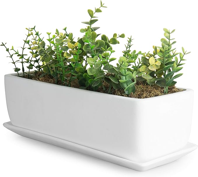 MyGift 14 Inch Ceramic Indoor Plant Pot by MyGiftHome