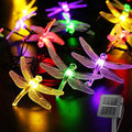 Dragonfly Solar String Lights Outdoor 25.6FT 30 LED Waterproof Solar Powered by Brightown