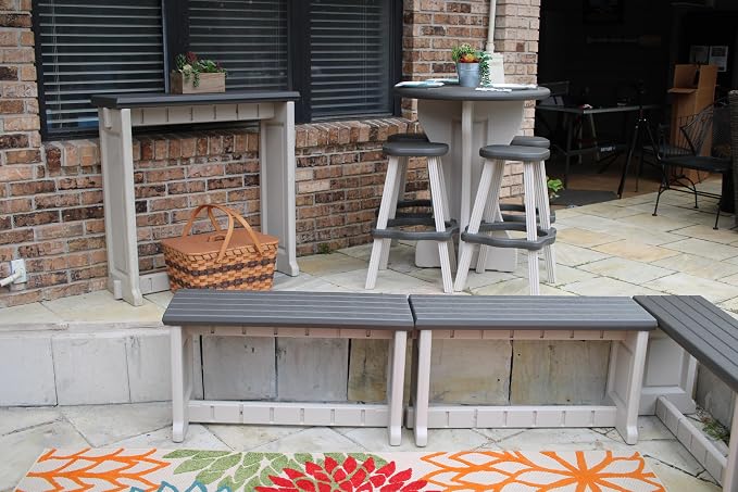 Bench, Deep Grey Top with Warm Grey Sides, 2 Pack - Image 5
