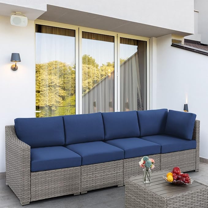 HAPPATIO 5 Piece Patio Conversation Set, All-Weather Patio Furniture Set - Image 3
