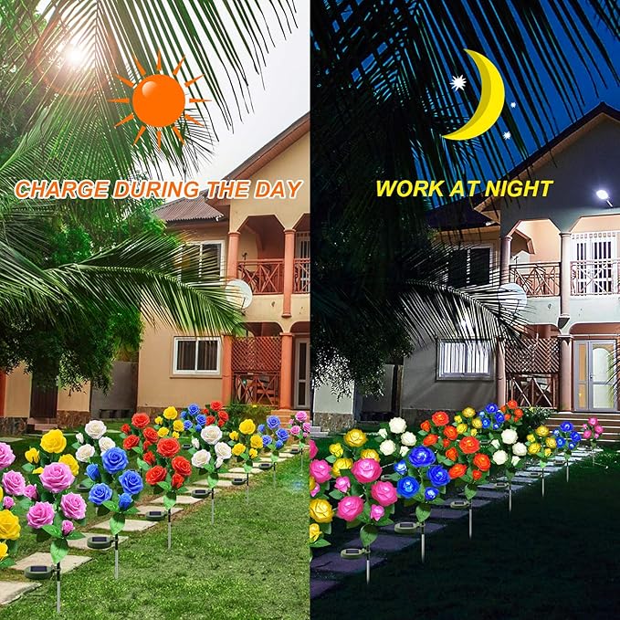Solar Flower Lights Outdoor - Image 4
