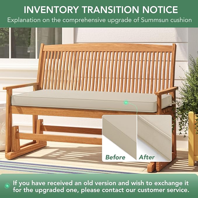Outdoor Bench Cushion: Waterproof and Fade Resistant Patio Furniture Cushions - Image 9