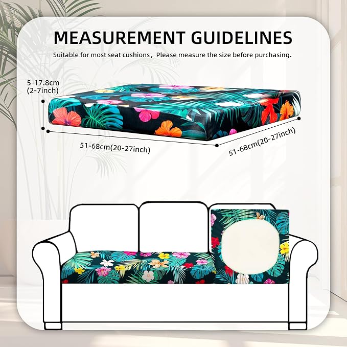 8Pcs Stretch Patio Cushion Covers, Outdoor Couch Covers Replacement, Outdoor - Image 2
