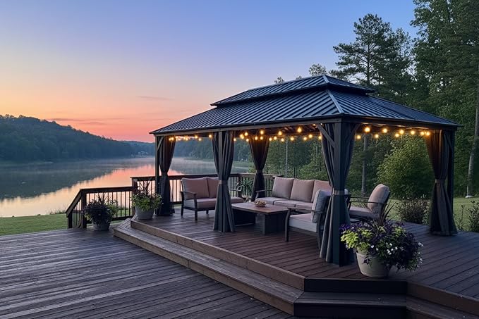 PURPLE LEAF 12'x20' Hardtop Gazebo by PURPLELEAF