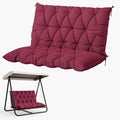 Porch Swing Cushion with Backrest 2-3 Seater Outdoor Bench Cushions Waterproof by Snubbull