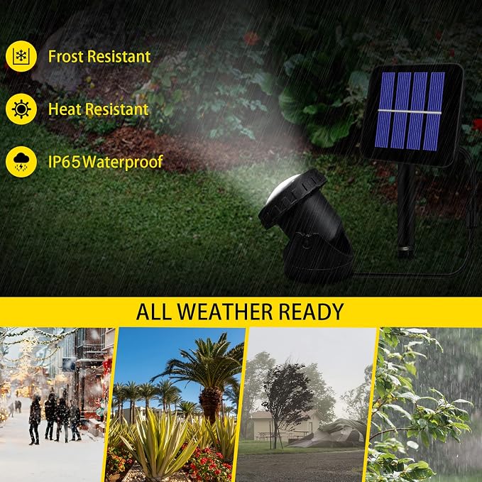 Solar Spot Lights Outdoor, LED Waterproof Pond Light Solar Spotlight Underwater - Image 4